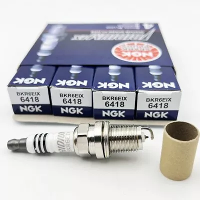 4Pcs Spark Plug Iridium IX NGK 6418 BKR6EIX Fits For Audi BMW Suzuki VW Volvo • $20.59