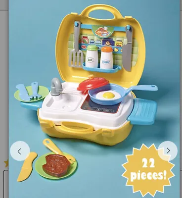 $22.99 • Buy Children’s Toy Kitchen Play  Set ￼ Pots Pans ￼ Portable