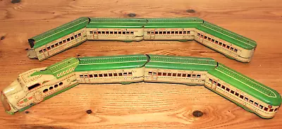 Prewar 8-pc Marx Union Pacific M10005 Tin Train Set Dummy Loco 7 Passenger Cars • $95