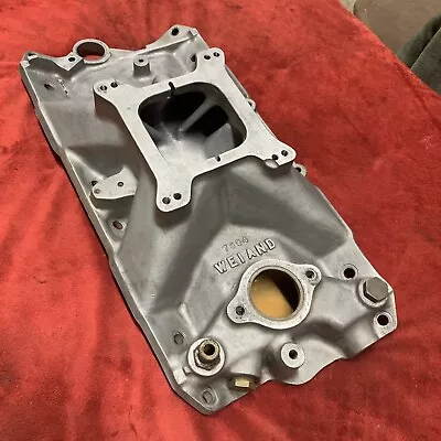 $179.99 • Buy Vtg WEIAND CHEVY ALUMINUM INTAKE MANIFOLD #7504 283 327 350 383 Hot Rod Rat SBC