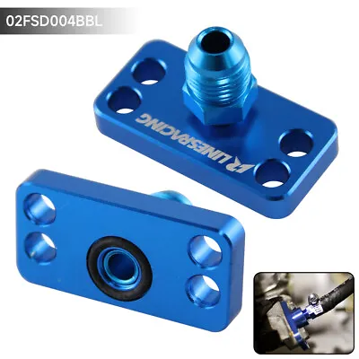 2Pcs Fuel Rail Adapter With AN6 Tail For Honda CIVIC DC2 D15 D16 B16A B18C Blue • $11.31