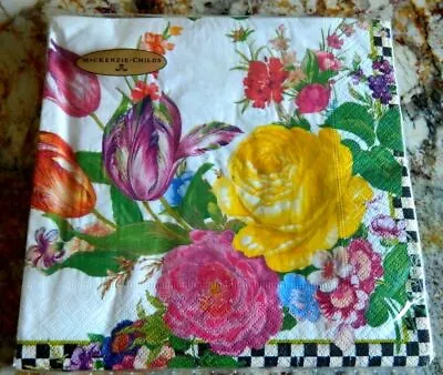 NEW MacKenzie-Childs Flower Market Paper Dinner Napkins - 20 Per Pack • $15.99