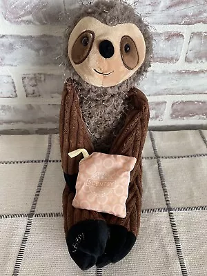 Scentsy Buddy Suzie Sloth Plush Brown Corduroy Stuffed 18  Baked Apple Pie SCENT • $16.95