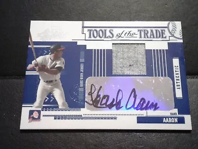 Hank Aaron 2005 Absolute Tools Of The Trade Game Used Jersey Auto AUTOGRAPH /25 • $1699.99