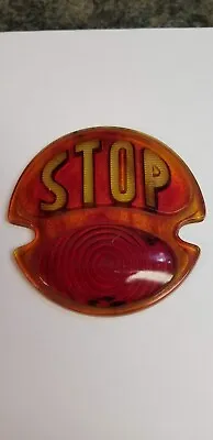 Vintage Glass STOP Brake Tail Light Cover  • $45.99