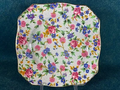 Royal Winton Old Cottage Chintz Floral 6  Square Bread And Butter Plate(s) • $9.95