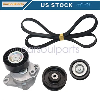 NEW Engine Belt Tensioner + Idler Pulley Serpentine Belt Kit FOR Mercedes-Benz • $46.99