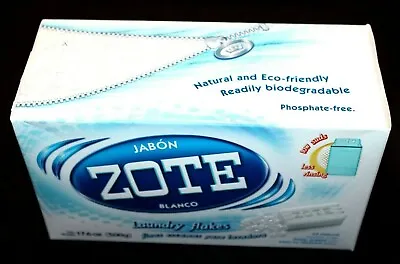 Jabon ZOTE Blanco Zote White All Natural Laundry Flakes Soap 17.6 Oz (500g) • £6.74