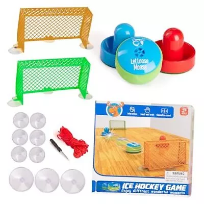 Portable Air Hockey Game - Compact Battery-Operated Mini Tabletop Toy - Fast  • $24.39