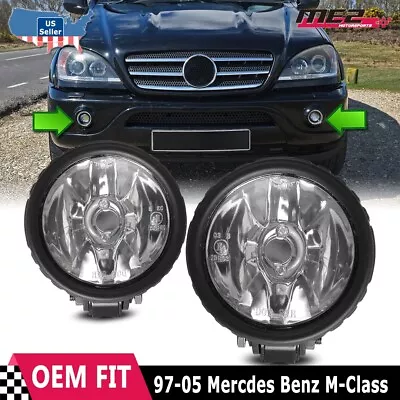 For Mercedes-Benz M-Class 97-05 Factory Bumper Replacement Fog Light Clear Lens • $31.99