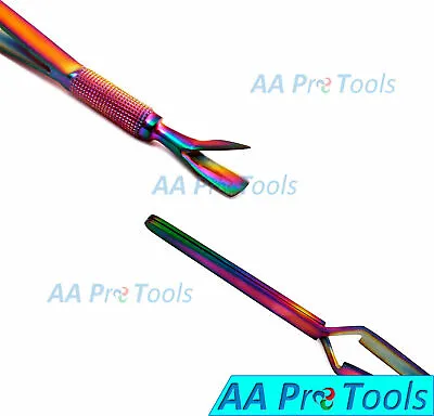 Titanium Nail C Curve Pinching Pusher Tool Multi Function Tools Acrylic Pincher • $7.40