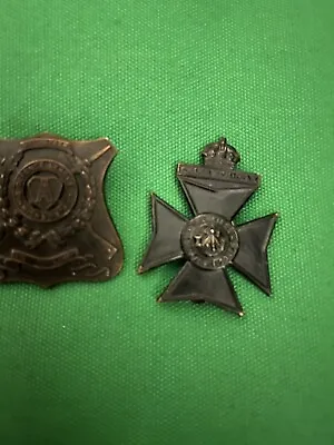 London Regiment Bronze Military Cap Badges Kings Rifles And Dulwich Volunteers • £7.99