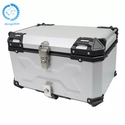 Motorcycle Top Case Trunk Tour Tail Box Waterproof Luggage Storage Aluminum 65L • $152.57