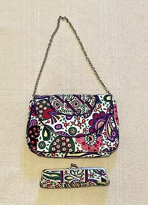 VERA BRADLEY PETITE CHAIN BAG VIVA LA VERA With Mini Kiss Lock Case • $29.99