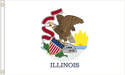 Illinois United States Of America USA Polyester Flag • £6