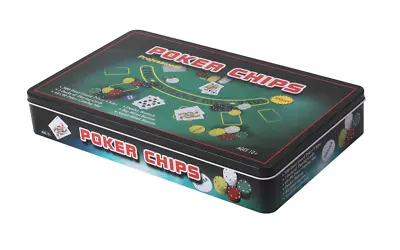 Professional Casino Texas Hold'em 300pcs Poker Chips And Blackjack Game Play Set • £56.95