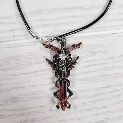 Pewter Medieval Style Sword Dagger Dragon Necklace Pendant NWT Medieval Times • $10