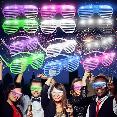 £10.44 • Buy 24PCS Flashing Party Glasses LED Light Up Glow Neon Shutter Shades Disco Rave