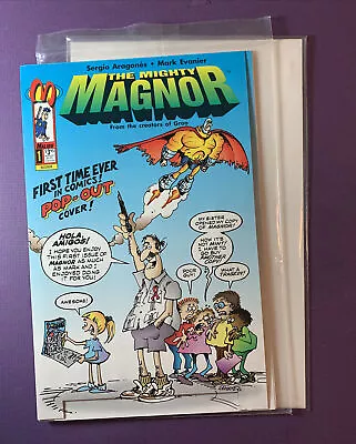 The Mighty Magnor #1 Pop-Out Cover Sergio Aragones 1993 Malibu Comics CLEAN 90s • $6.99