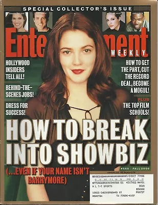 Entertainment Weekly~fall 2000~collectors Issue~drew Barrymore~complete Magazine • $2.99