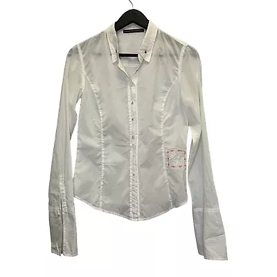 Le Jean De Marithe Francois Girbaud Long Sleeve White Shirt Size S • $69