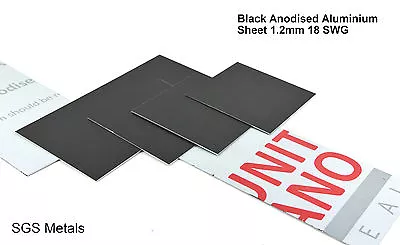 BLACK ANODISED ALUMINIUM Sheet 1.2 Mm Guillotine Cut Sheet Metal Arts & Crafts  • £3.30