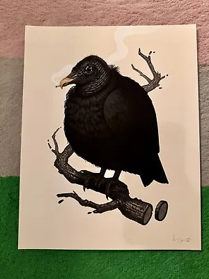 Mike MItchell Print Black Vulture 2017 Signed #d /150 Fat Bird Doobie Variant • $189.99