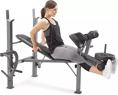 Marcy Standard Weight Bench With Leg Developer And Butterfly Arms Multifunction • $215.69