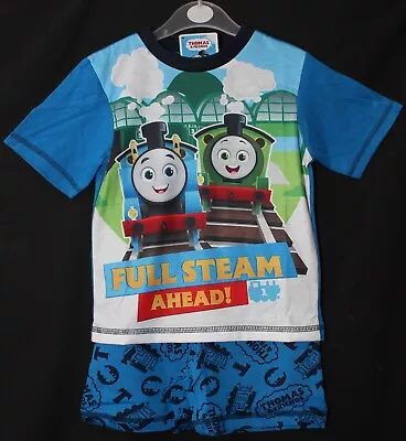 £6.95 • Buy Boys THOMAS THE TANK Short Pyjamas/ Summer PJs/ Shorty PJs 18 Months-5 Years