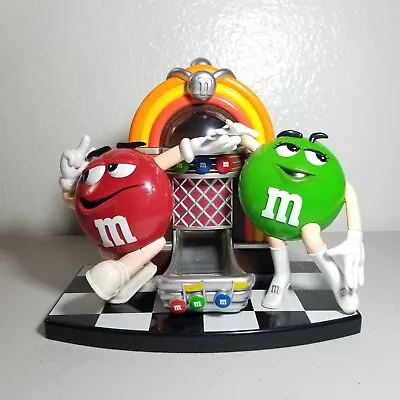 Vintage M&M's Mars Rock'n Roll Cafe Juke Box Candy Dispenser Red & Green • $10.45