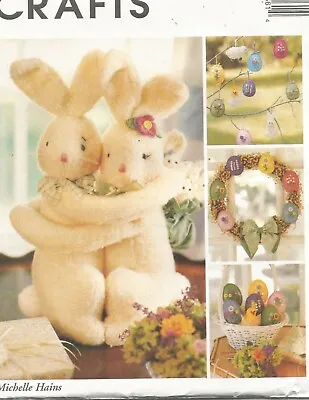 2656 McCalls Sewing Pattern UNCUT Stuffed Plush Bunny Easter Ornaments Chick Egg • $11.99
