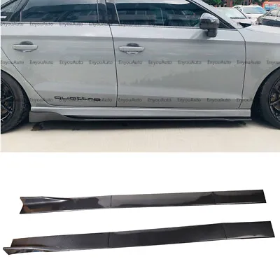 For Mitsubishi LANCER 86  Side Skirt Extension Rocker Splitter Carbon Fiber • $76