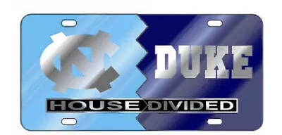 North Carolina Tar Heels Duke Blue Devils House Divided Mirror License Plate  • $28.97