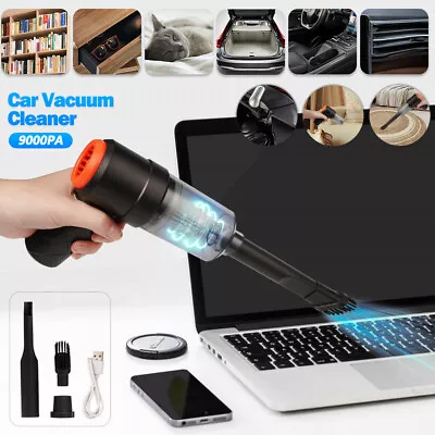 3 In 1 Upgrade Car Vacuum Cleaner Air Blower Wireless Handheld Rechargeable • $9.59