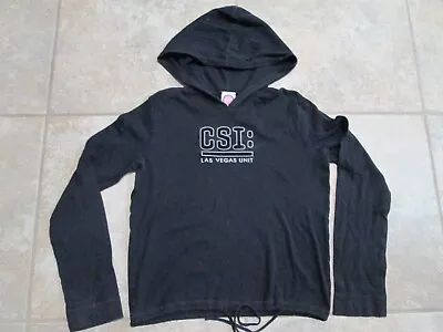 CSI Las Vegas Unit Black Long Sleeve T-shirt With Hood Juniors Size L Avanti • $18.99