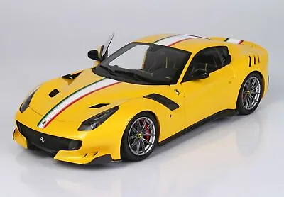 BBR BBR182100-23 1/18 Ferrari F12 TDF 2016 Three Layered Yellow Italian Flag • $707.13