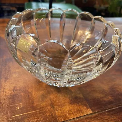 1 (One) MIKASA SAVOY Cut Lead Crystal 8  Scalloped Round Bowl • $22