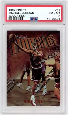 1997-98 Topps FInest #39 Michael Jordan  Chicago Bulls (HOF) / NM-MT PSA 8 *9401 • $29.95