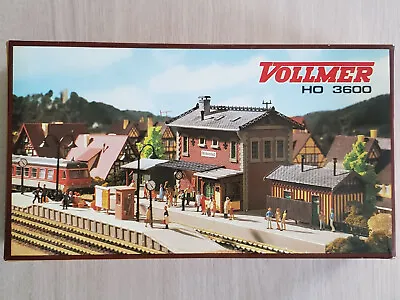 HO Scale Vollmer Railroad Station Building Kit Two-Story Bahnhof Oberbaumbach • $24.95