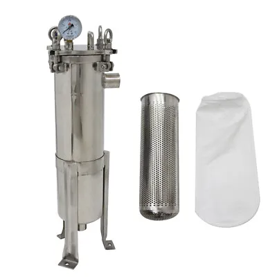 #4 Bag Filter Housing 1in NPT In/Out Flat Plate Lid Nib Stainless Steel 120 Psi • $338.40