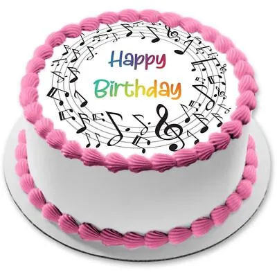 Music Notes Cake Topper Muffin Cupcake Party Decoration Edible Birthday... • $7.86