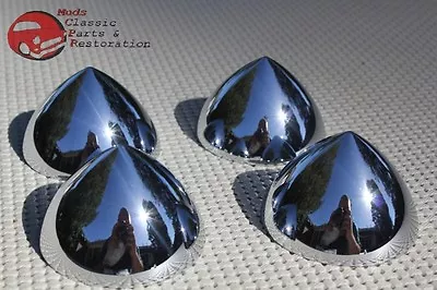 $64.45 • Buy Center Mounted Custom Car Truck Hub Cap Bullet Noses Set Of 4 Hot Rat Street Rod