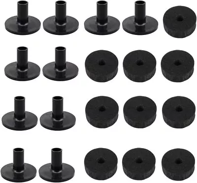 20 Pieces Cymbal Replacement Accessories Drum Stand Felt Hi-Hat Black  • $16.99