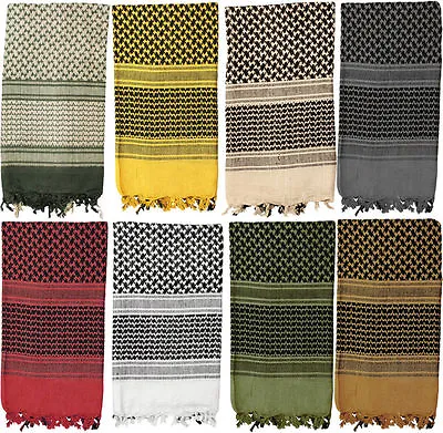 Veronz 100% Cotton Military Tactical Keffiyeh Shemagh Scarf Neck Cover Head Wrap • $10.99