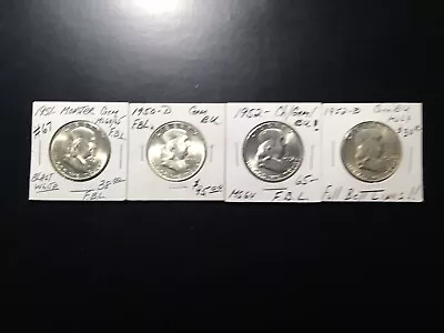 Franklin Half Dollars 4 Coins In This Lot All Original Uncirculated • $165