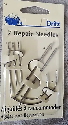 Dritz Repair Needles 7 Ct For Sail Sacks Canvas Carpet Leather Upholstery • $6.97