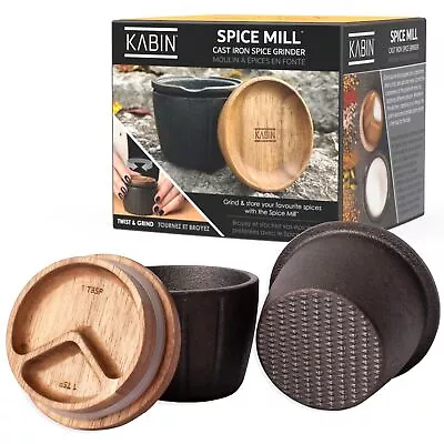 Spice Mill - Spice Grinder Manual Pepper Mill - Durable Cast Iron Mortar And ... • $37.13