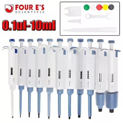 $31.99 • Buy 0.1ul-10ml Pipette Lab Micropipette Single Channel Adjustable Transfer Pipettors