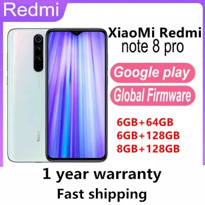 Xiaomi Redmi Note 8 Pro 64GB 128GB Unlocked Android Global Smartphone New Sealed • $163.88