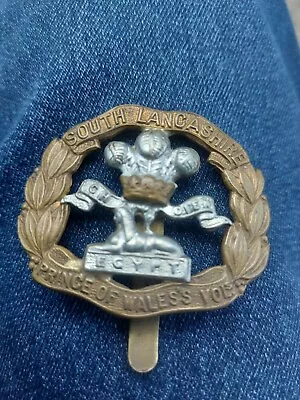 Vintage South Lancashire Cap Badge Prince Of Wales Vols..very Good Condition  • £7.80